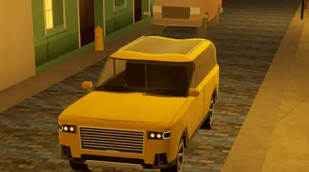 Un 4×4 amarillo, alto y cuadrado