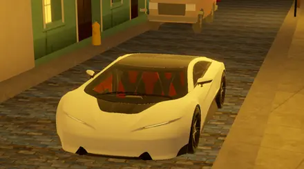 Un carro eléctrico blanco de líneas redondas